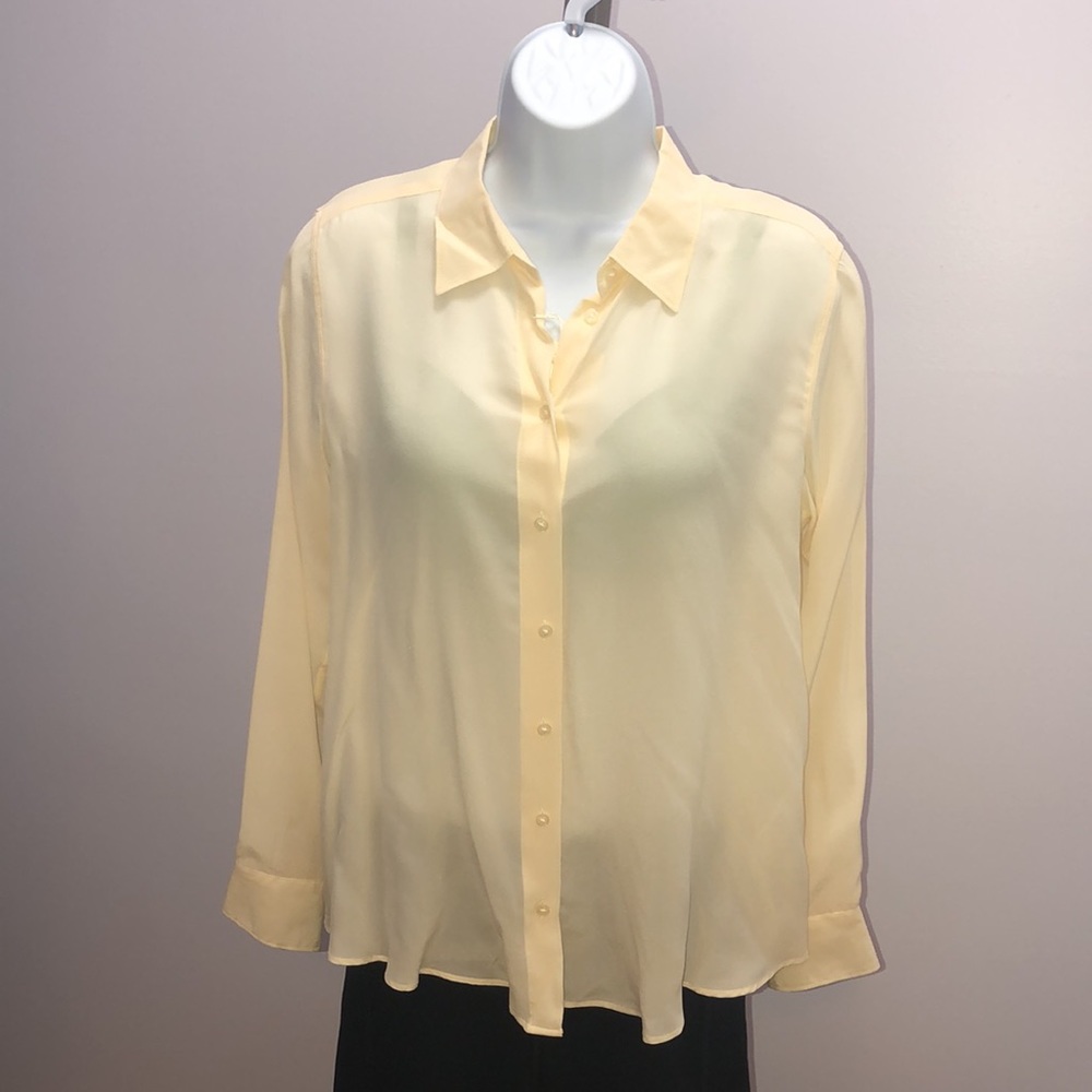 Uniqlo Woman Silk Blouse Beige NWT
